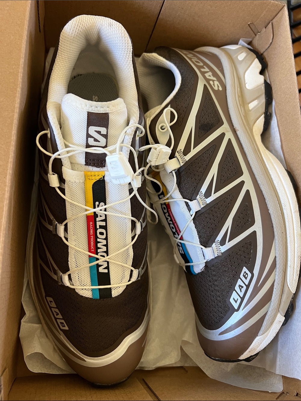 Salomon Brown White Trail Runners 9.5W